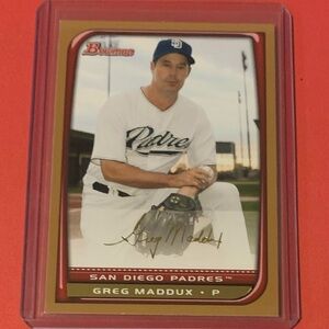 Greg Maddux #130 [Gold] 2008 Bowman Baseball Trading Card
